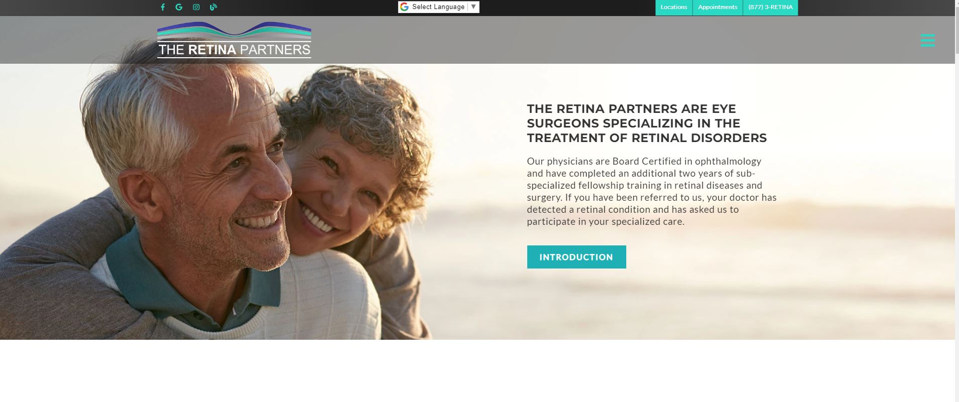 The image displays a screenshot of a website page with a photograph of an elderly couple smiling at the camera, and text below them that reads 'THE NIETMAR HARBOUR ARE LIVE TREATMENT OF ALZHEIMER'S DISEASE.