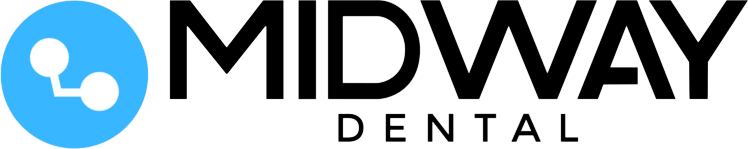 The image shows a logo with the text 'MDW DENTAL' and an icon of a toothbrush inside a stylized mouth, against a light background.